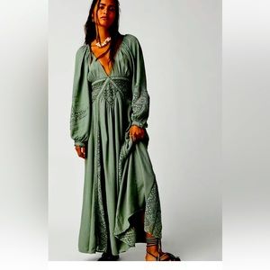 Free people southwest lace maxi - dress